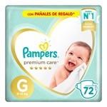 Pampers Pañales Premium Care Talle g (72 Unidades) #1