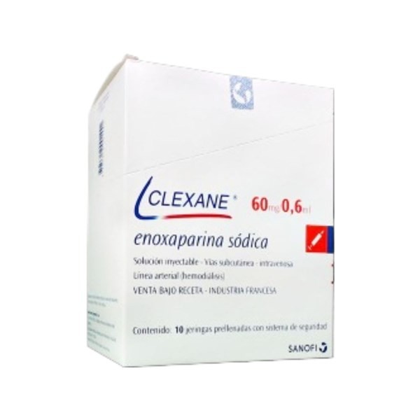 Sanofi Clexane 60 Mg Enoxaparina Sódica Jeringa Prellenada x 10 #1