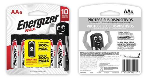 Pilas Energizer Max Aa x 6 un