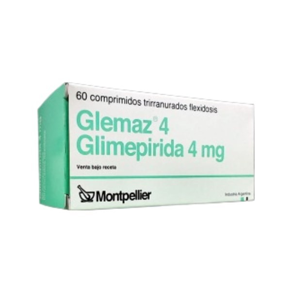 Montpellier Glemaz Glimepiride 4 Mg x 60 Comp Trirranurados #1