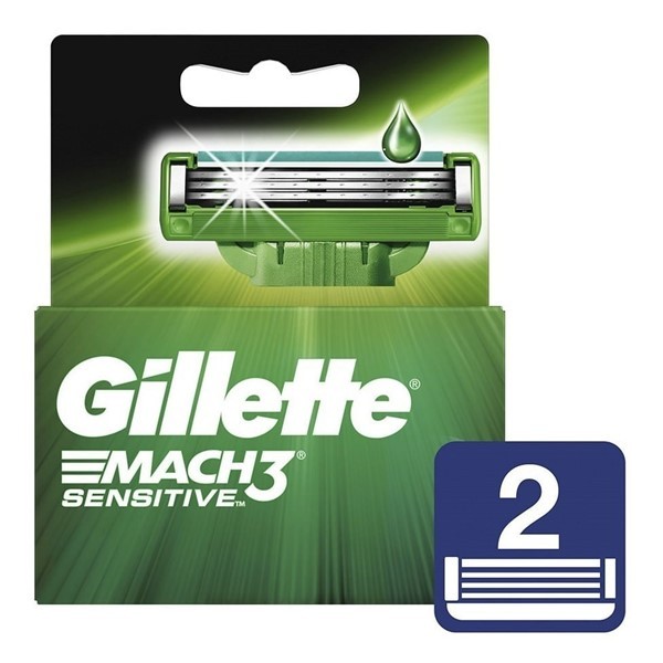 Gillette Repuesto Para Afeitar 3 mach Sensitive 2 Unidades #1