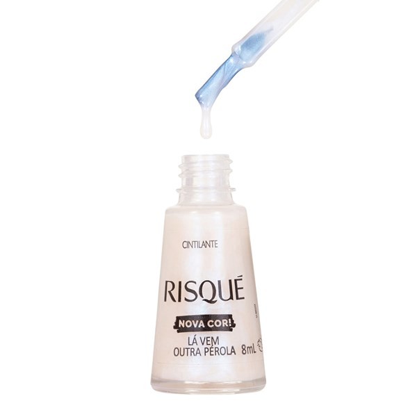 Risque Esmalte de Uñas Cintilante Lá vem Outra Pérola alt
