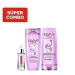 L'oreal París Combo Elvive Hidra Hialurónico Shampoo x 400 ml + Acondicionador x 400 ml + Sérum Rellenador x 30 ml #1