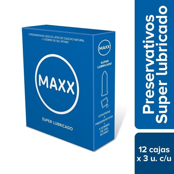 Maxx Preservativo Súper Lubricado (12 Cajas de 3 Unidades) #1