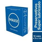 Maxx Preservativo Súper Lubricado (12 Cajas de 3 Unidades) #1