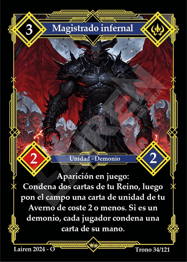 034 Magistrado Infernal Precon Demonio/Elemental - Coste 3 #1