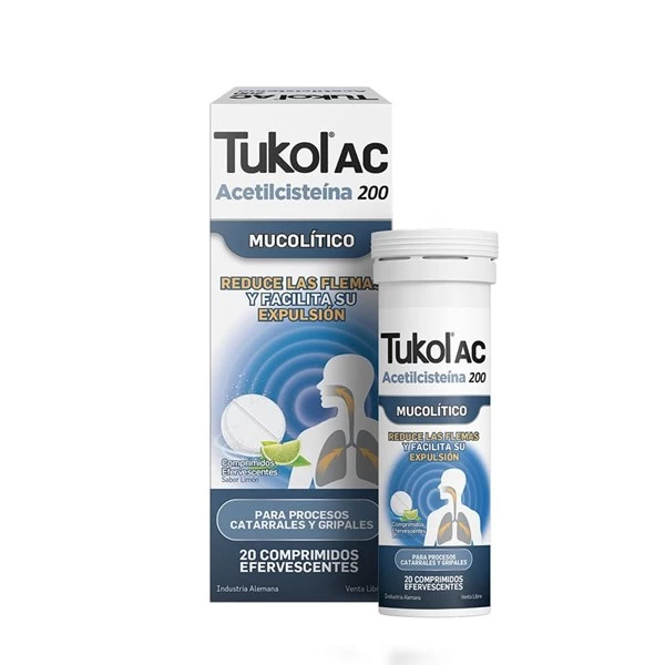 Tukol Ac | 20 comprimidos Efervescentes | Acetilcisteína