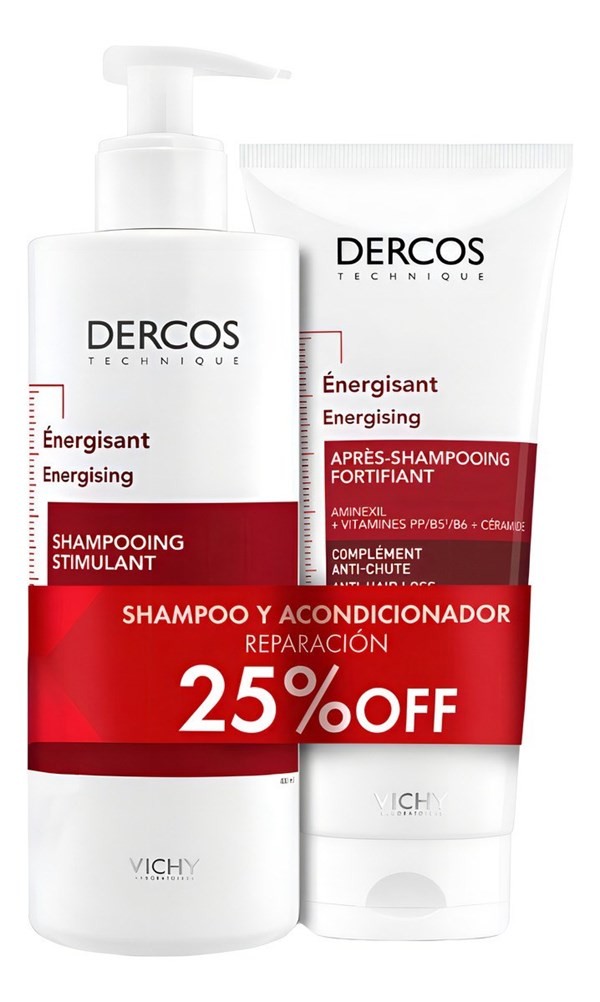 DERCOS Vichy Energizante PACK | Shampoo 400 ml + Acondicionador 200 ml #1