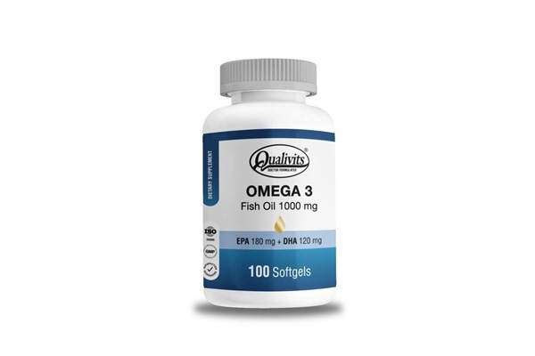 QUALIVITS OMEGA 3 FISH OIL 1000MG X100 SOFTGELS