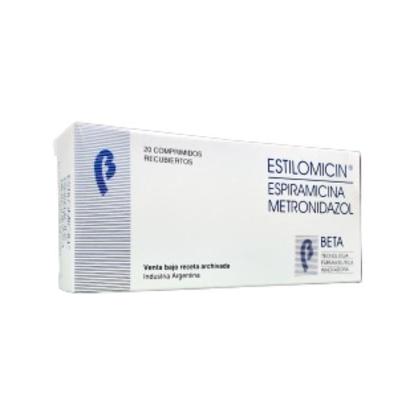 Beta Estilomicin Espiramicina + Metronidazol x 20 Comp Recubiertos #1