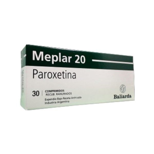 Baliarda Meplar 20 Paroxetina 20 Mg x 30 Comp Recubiertos #1