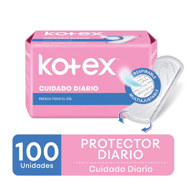 Kotex Protector Diario Cuidado Diario - 100 Unidades