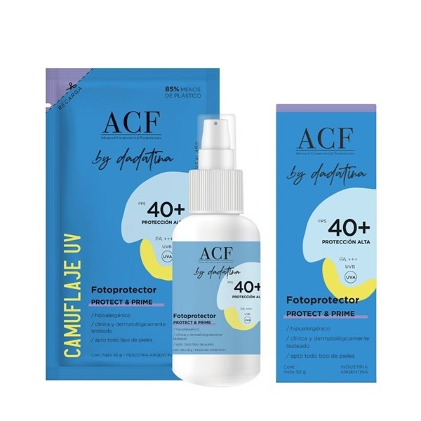 Acf Protector Solar Protect & Prime Fps 40 By Dadatina Refill Tamaño 45 gr alt