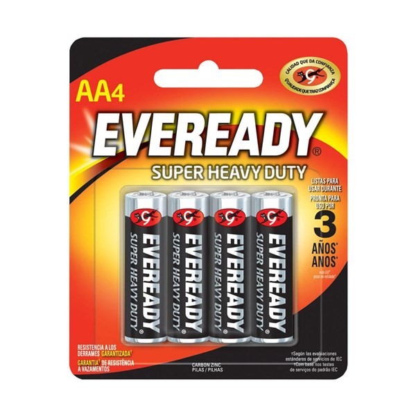 Pilas De Carbón/zinc Eveready Tipo Aa 4 U. #1