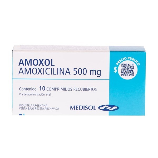 Medisol Amoxol 500 Amoxicilina 500 Mg x 10 Comp #1