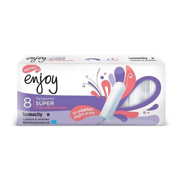 Enjoy Tampones Súper Flujo Intenso x 8 un