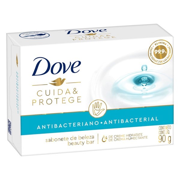 JABÓN ANTIBACTERIAL DOVE CUIDA Y PROTEGE X 90 g