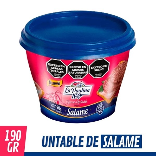 Queso Untable La Paulina Sabor Salame 190 G #1