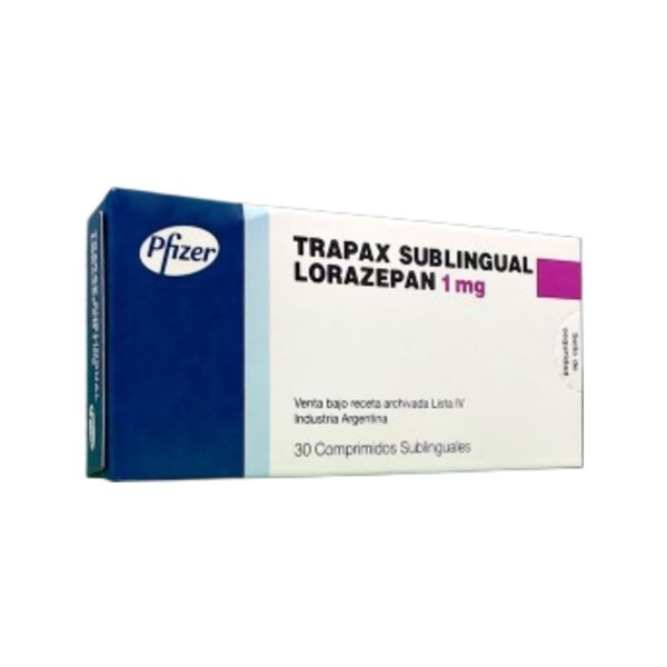 Pfizer Trapax Sublingual Lorazepam 1 Mg x 30 Comp #1