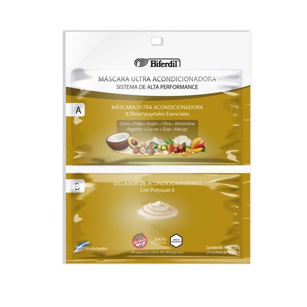 Biferdil Mascara Ultra Acondicionadora 10 gr Sachet Duo #1