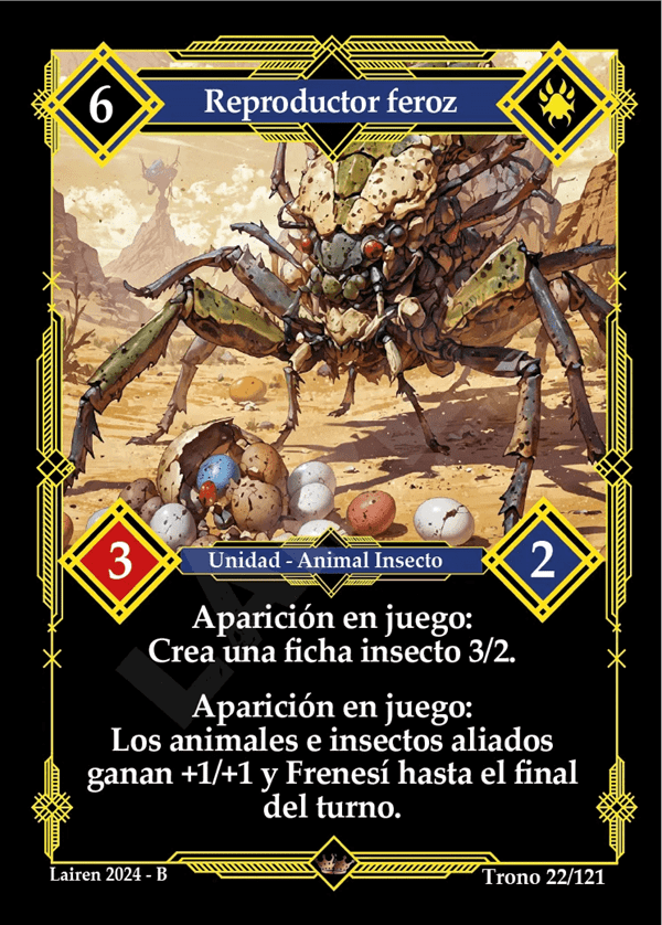 022 Reproductor Feroz Precon Insecto/Animal - Coste 6
