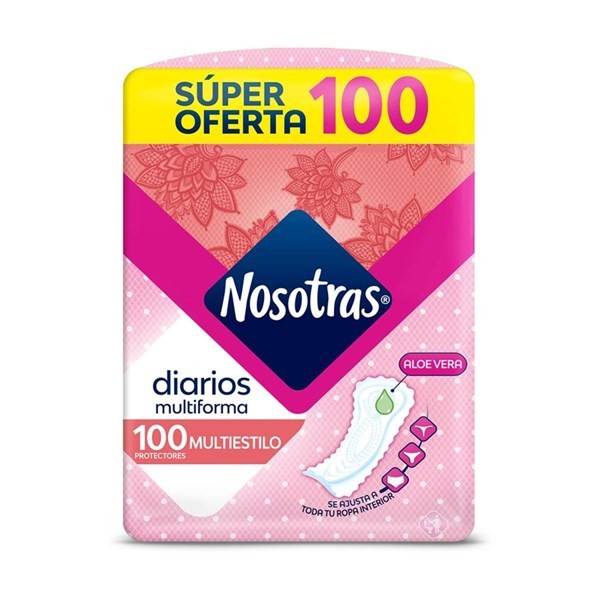 Nosotras Protector Diario Multiestilo x100 Unidades alt