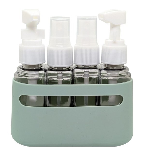 Apper Set Frascos de Viaje x 4 con Estuche