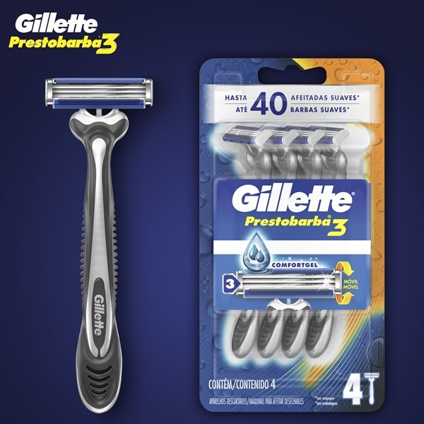 Gillette Máquinas De Afeitar Prestobarba3 X 8 Unidades #1