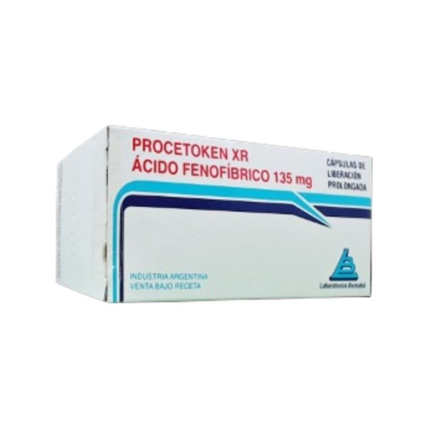 Laboratorios Be Procetoken Xr Fenofíbrico, C. 135 Mg x 30 Cáps #1