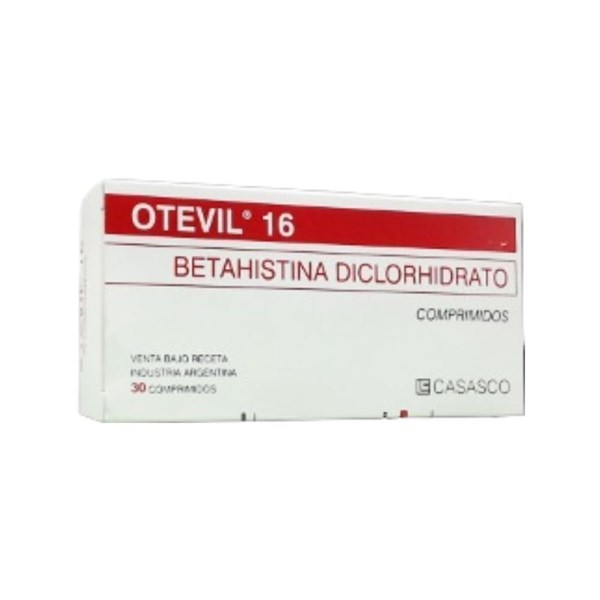 Casasco Otevil Betahistina 16 Mg x 30 Comp #1
