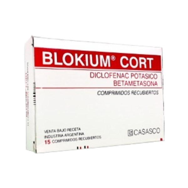 Casasco Blokium Cort Diclofenac Potásico + Betametasona x 15 Comp #1