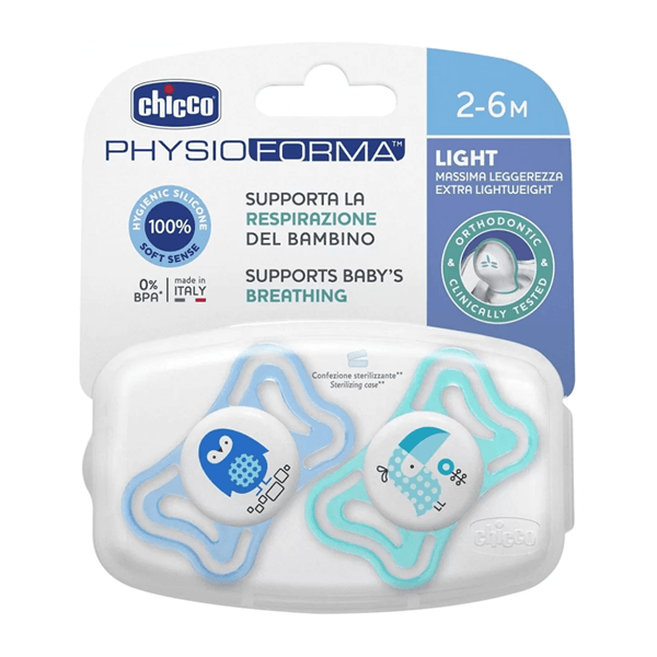 Chicco Chupete Physio Light Boy 2 a 6 meses 2 Unidades #1