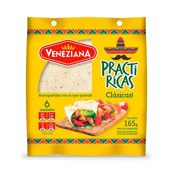 Tortilla Clasica Veneziana Practiricas 6 un - 165 gr