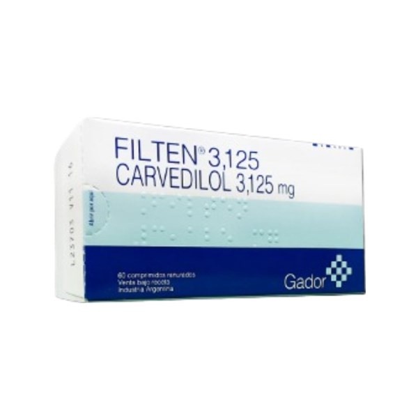 Gador Filten Carvedilol 3.125 Mg x 60 Comp Ranurados #1