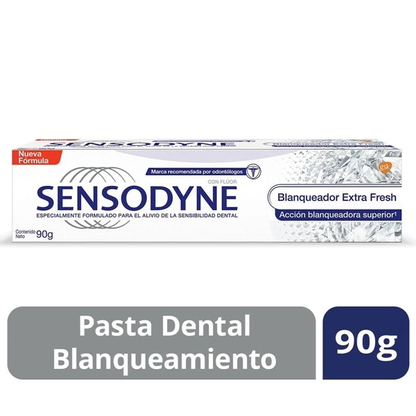 Sensodyne Crema Dental Blanqueador Extra Fresh Para Dientes Sensibles 90 gr