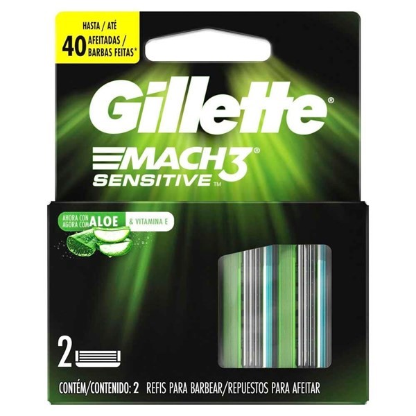 Gillette 3 Mach Sensitive Repuestos De Afeitar, 2 Uds alt
