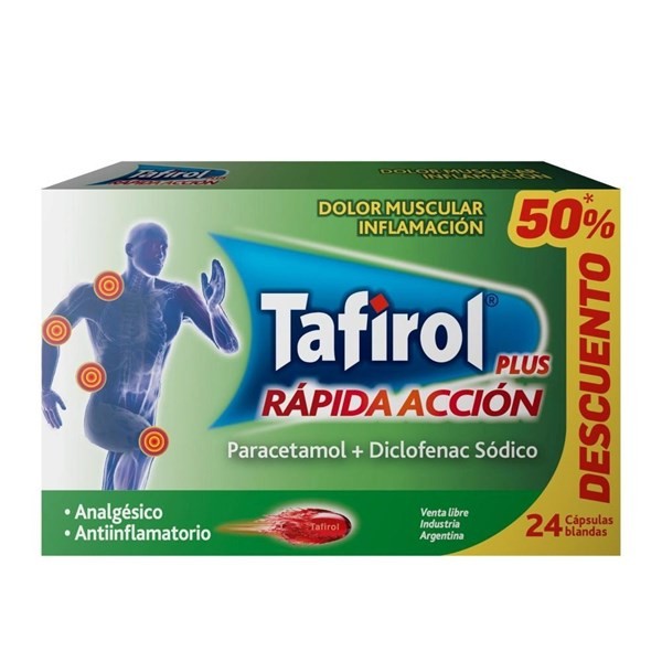 Genomma Tafirol Plus Rápida Acción x 24 Cáps #1