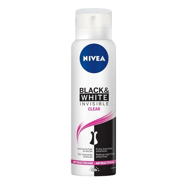 Nivea Aerosol Desodorante Mujer Invisible B&W Clear 150 ml