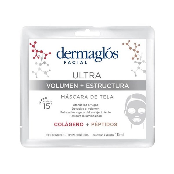 Máscara de Tela Dermaglós Ultra Volumen + Estructura 15ml #1