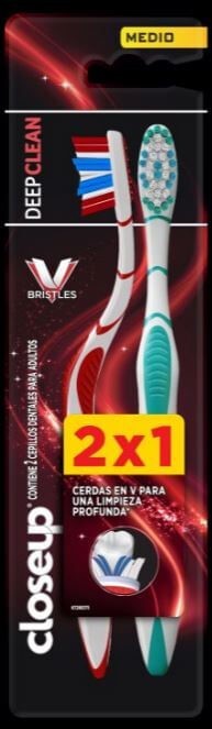 Close Up Cepillo Deep Clean Medio (2 Unidades) #1