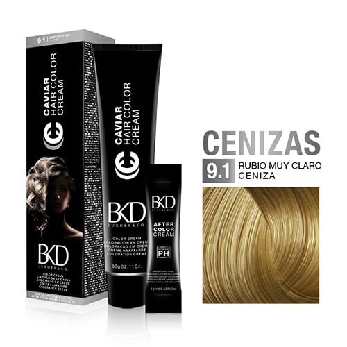Bkd Caviar Color Cream Rubio Muy Claro Ceniza 9.1 #1