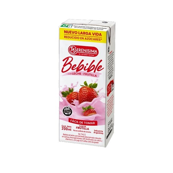 Bebida Lactea La Serenísima Frutilla Brick 200 cc. #1