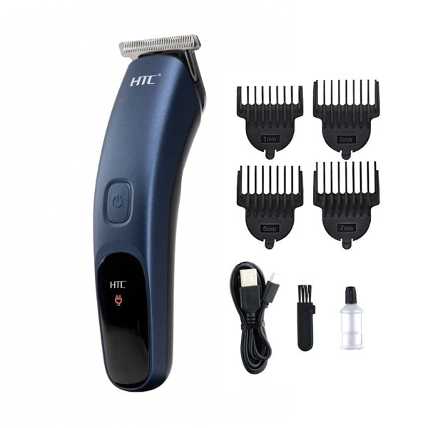 Htc Recortadora Cortapelo Barba Patillero Recargable Azul alt