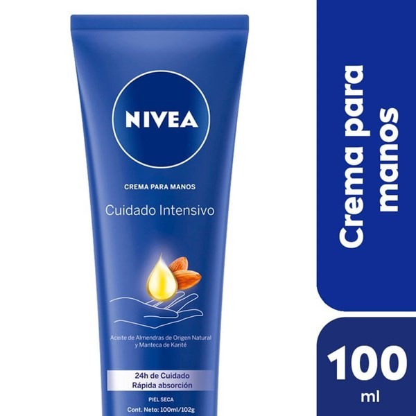 Crema de Manos Nivea Cuidado Intensivo Aceite de Almendras x 100 ml