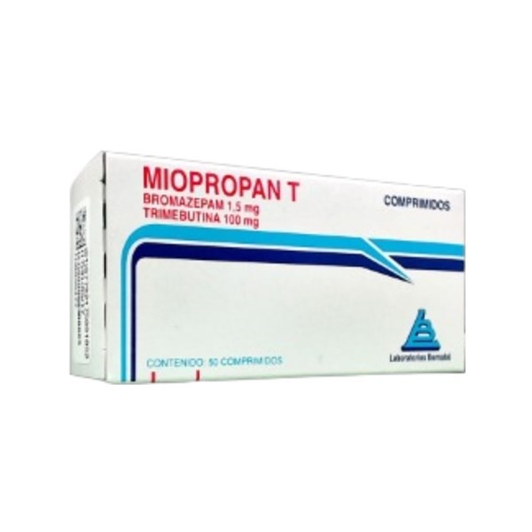 Laboratorio Bernabó Miopropan Trimebutina 100 Mg + Bromazepam 1,5 Mg x 50 Comp #1