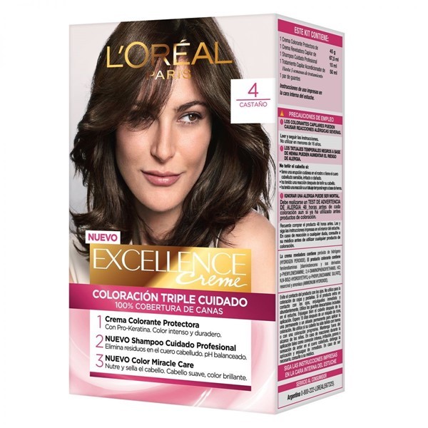 Excellence Kit de Coloracion Castaños 4 Castaño alt