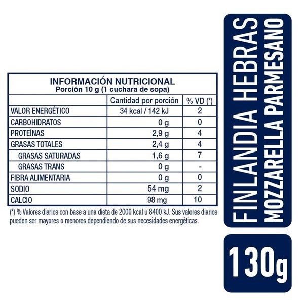 Queso Finlandia Hebras Mozzarella-parmesano X 13 alt