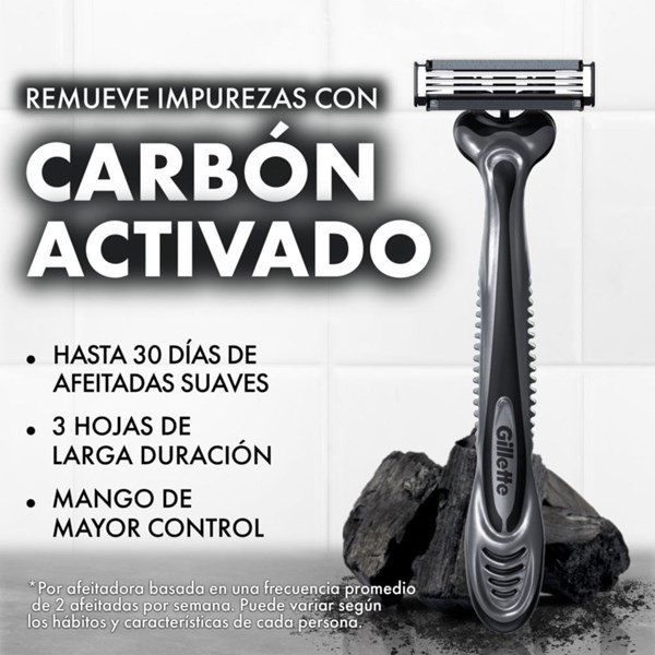 Máquina de Afeitar Gillette Prestobarba 3 Carbono x 2 un alt