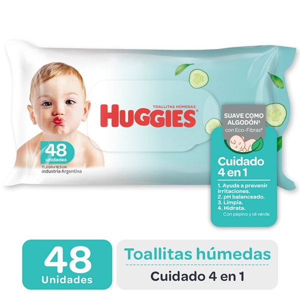 Huggies Toallas Húmedas 4 en 1 (48 Unidades) #1