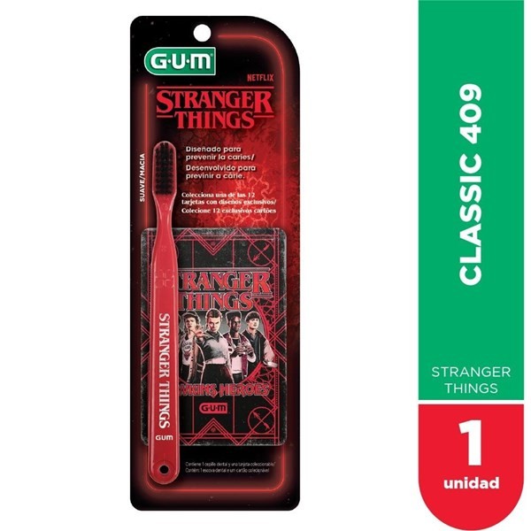 Cepillo Dental Gum Stranger Things Suave 
